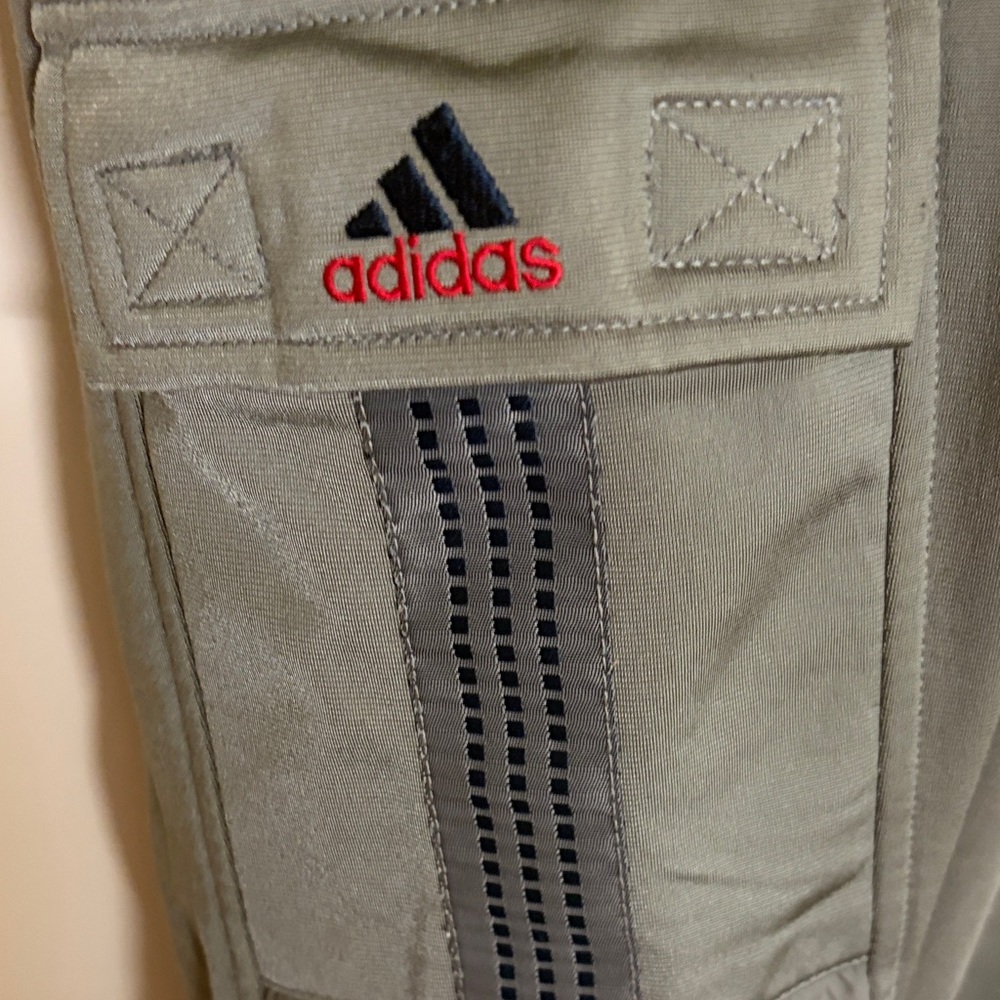 adidas Originals Grey Cargo Pants with Dark Side Panels - Picture 2 of 5